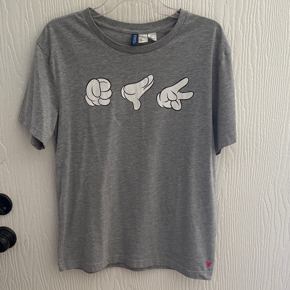 H&M Gray Disney-Labeled Tee with Blue Branded Tag
